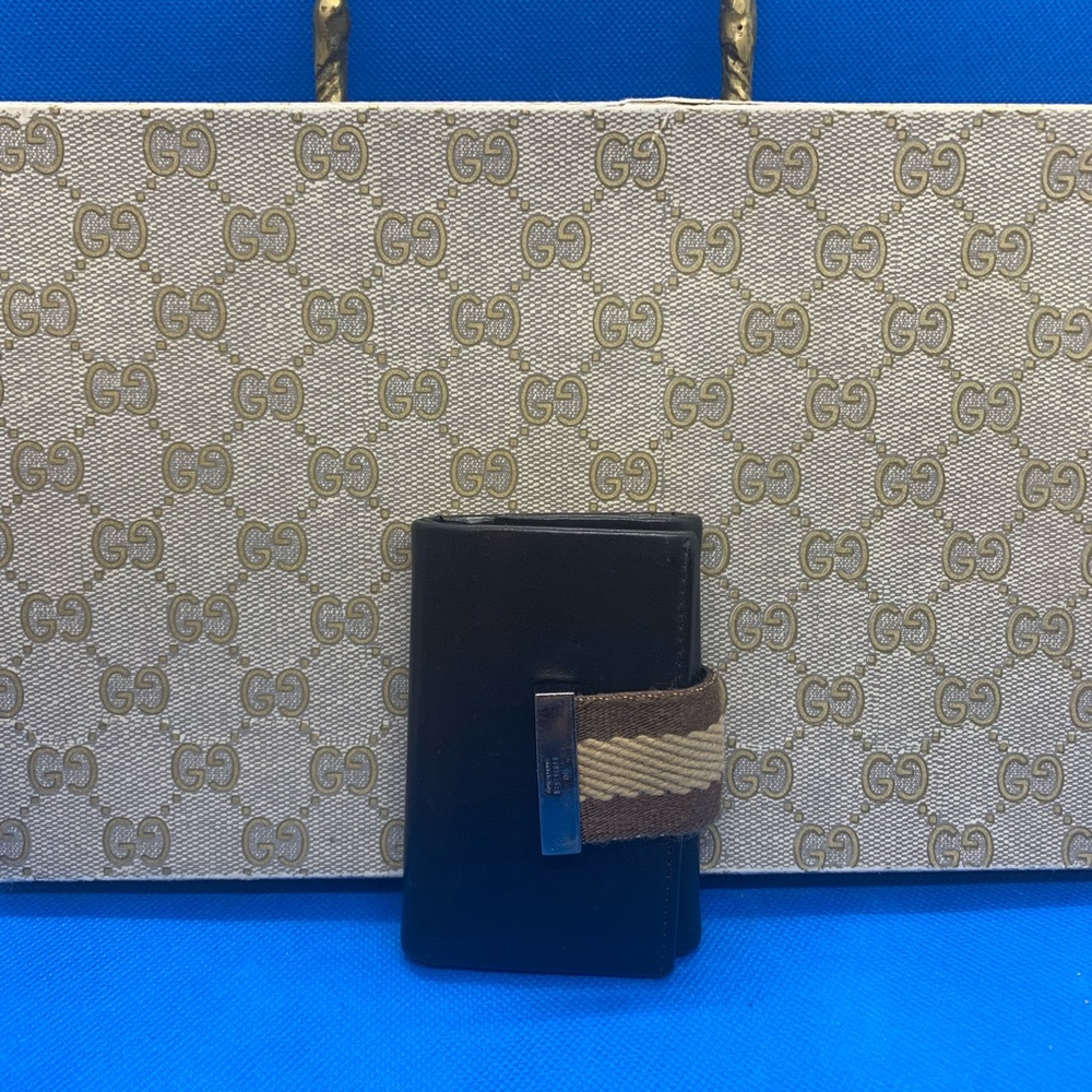 Ultra RareGucci Vintage‎ Beige and Black key holder wallet - Picture 12 of 16